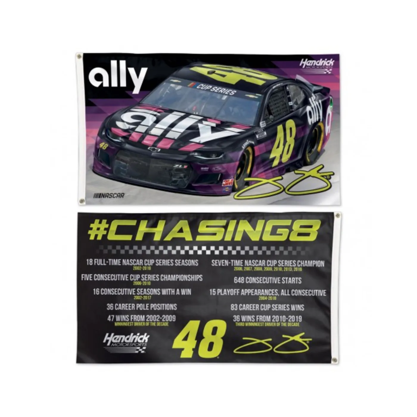 Jimmie Johnson #48 2020 ally 2 Sided Flag 3' x 5'