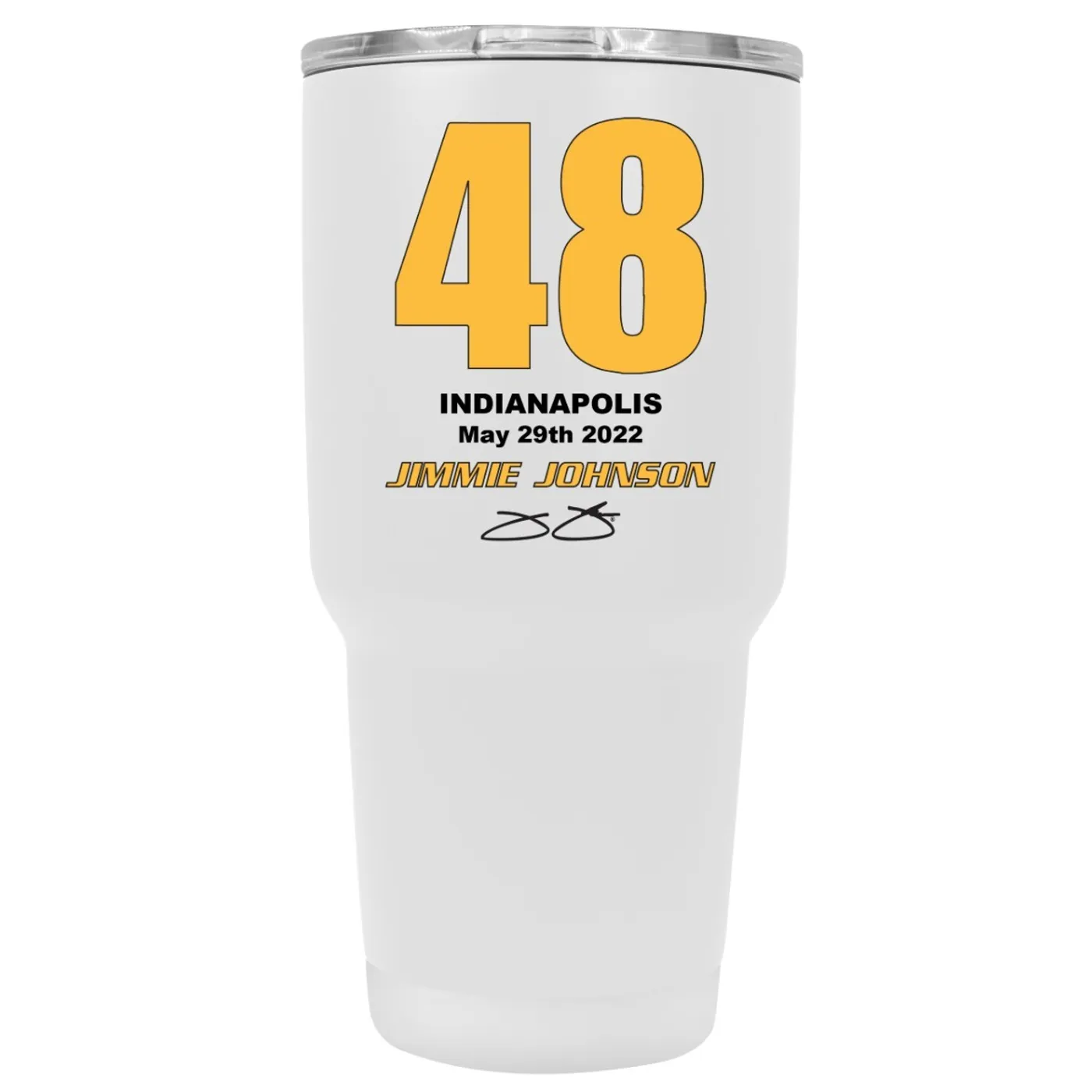Jimmie Johnson #48 2022 Indianapolis White 24 oz. Tumbler