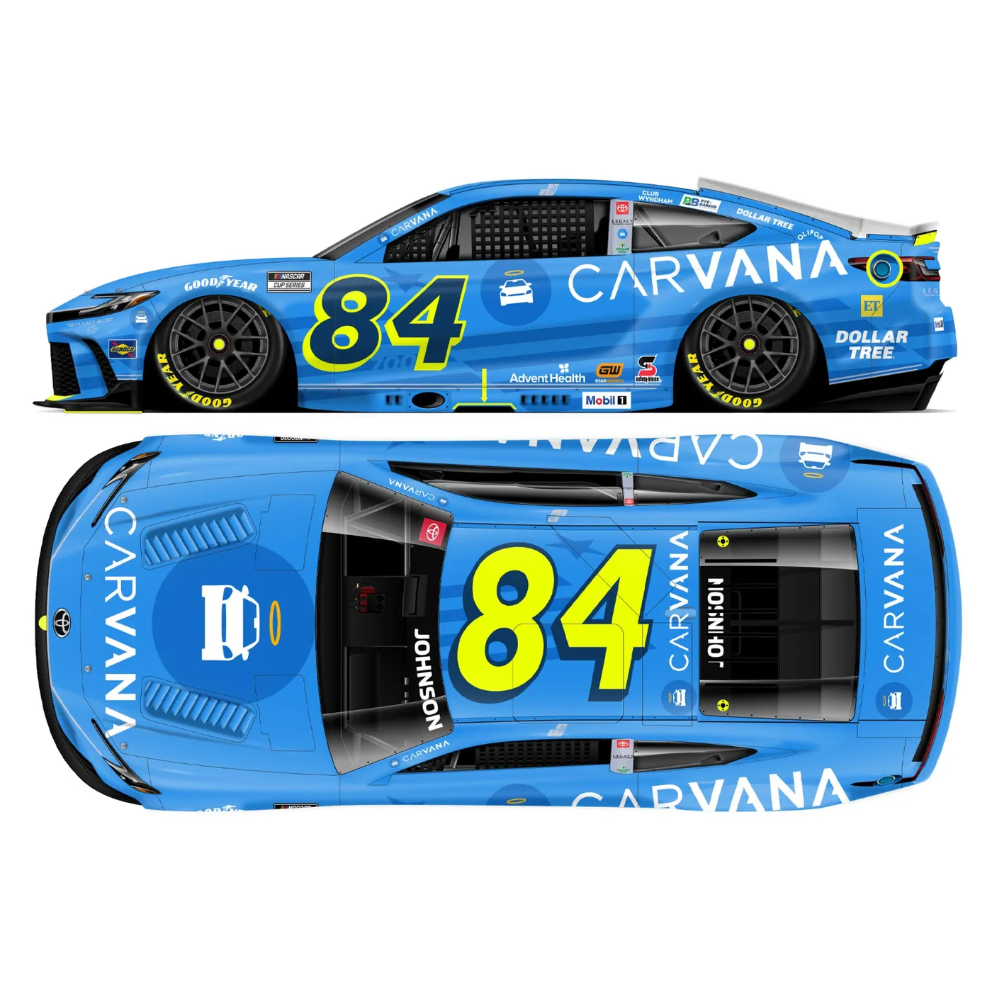 Jimmie Johnson #84 2025 Carvana 700th Start 1:24 ELITE Die-Cast