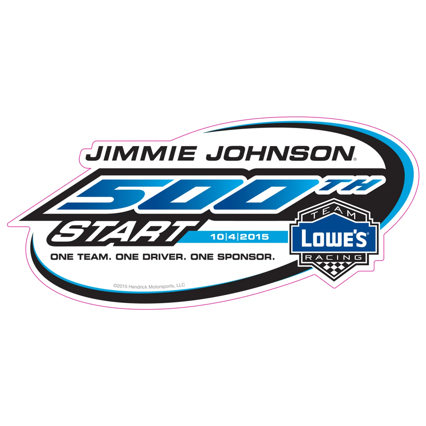 EXCLUSIVE Jimmie Johnson JJ500 500th Career Start Decal