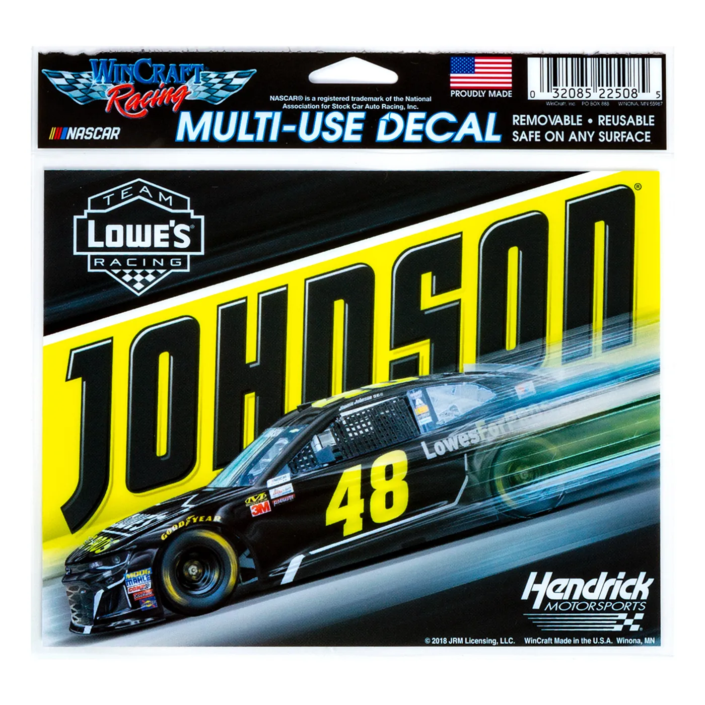 Jimmie Johnson #48 2018 NASCAR Multi-Use Decal - 5" x 6"