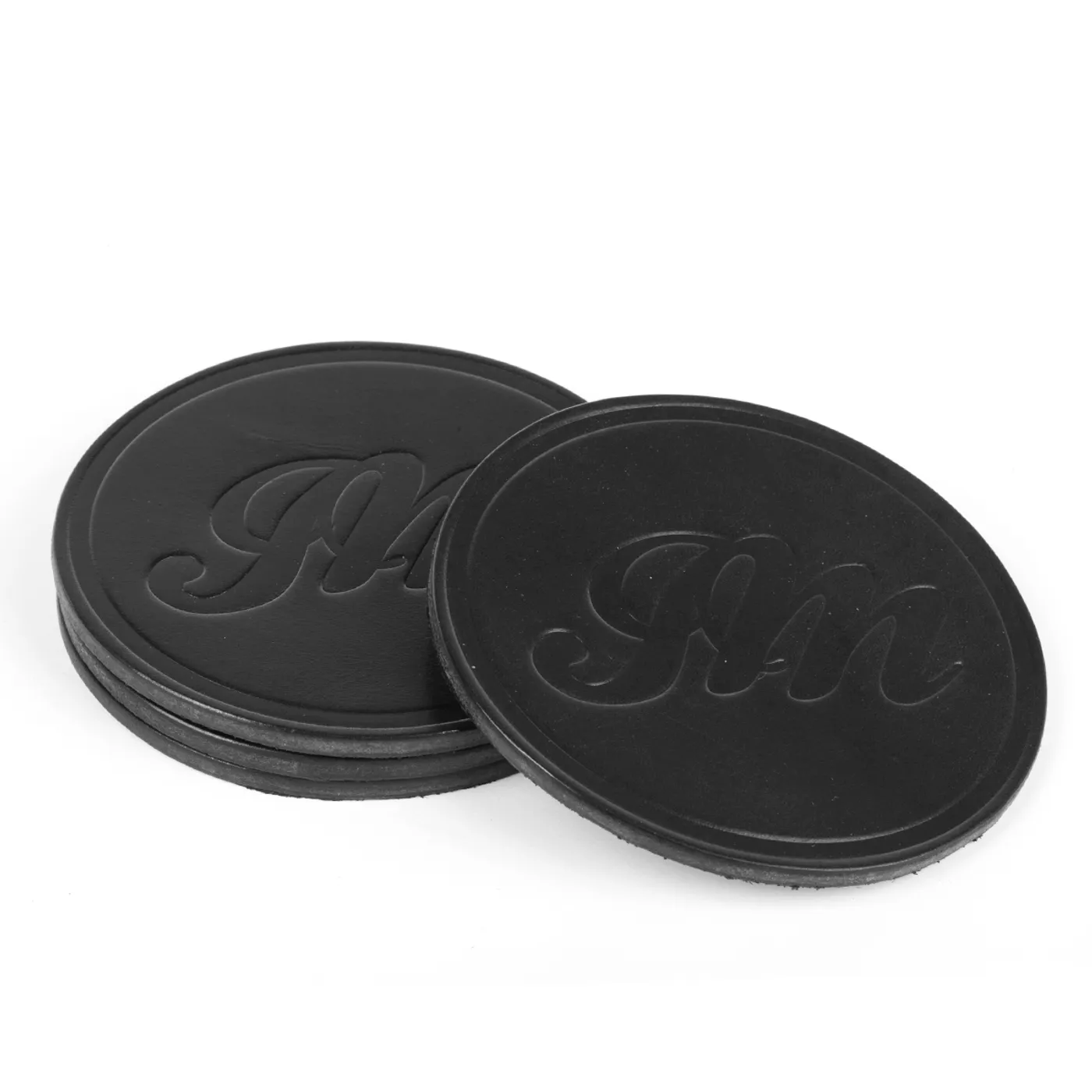 John Mayer JM Circle Script Coasters by Cascadian Fabrications (Set of 4)