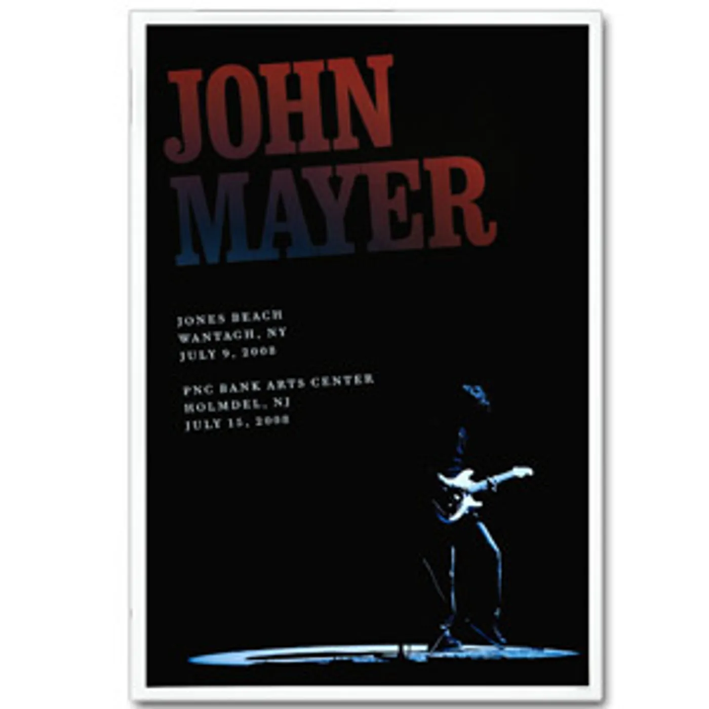 John Mayer - NY/NJ 2008 Tour Poster