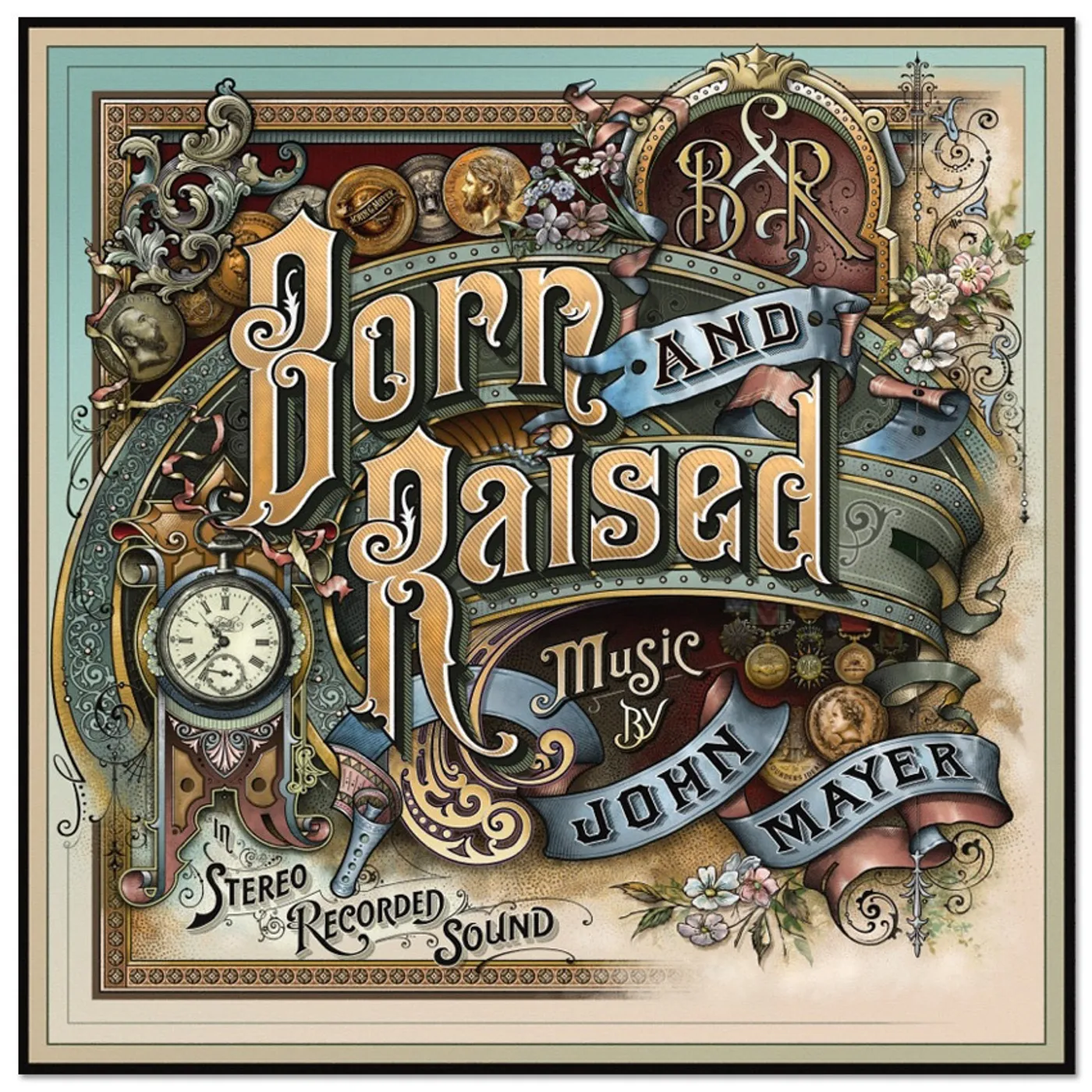 John Mayer Born and Raised Limited Edition Embossed Lithograph