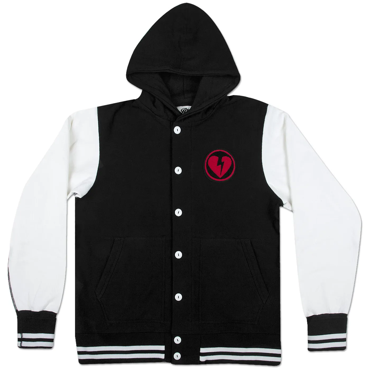 John Mayer Red Patch Reigning Champ Varsity Fleece Jacket with Hood