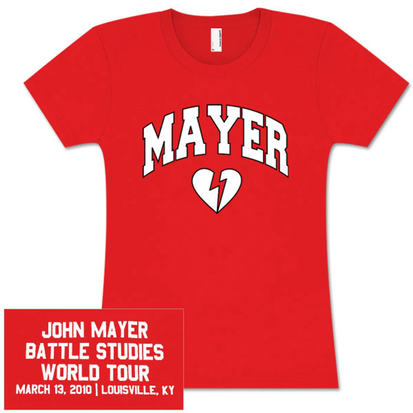 Womens Louisville, KY John Mayer Tour T-shirt