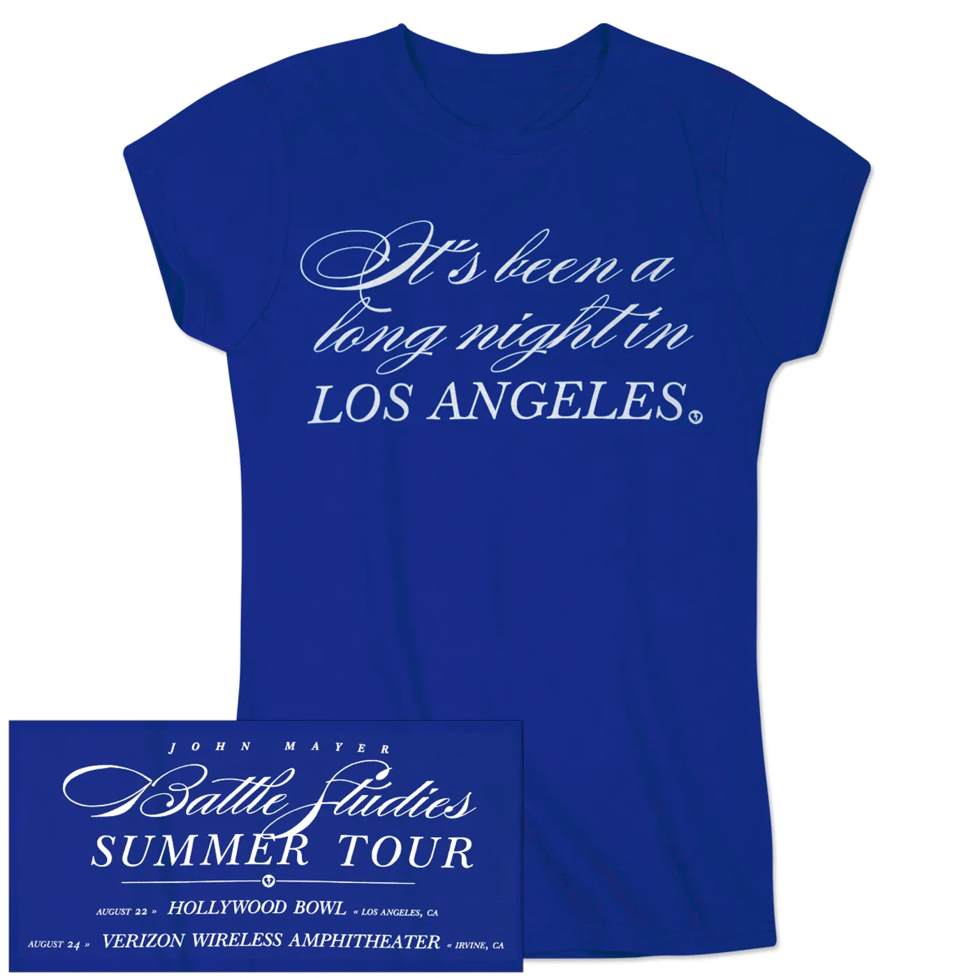 John Mayer "It's Been A Long Night In Los Angeles" Womens Tour Tee