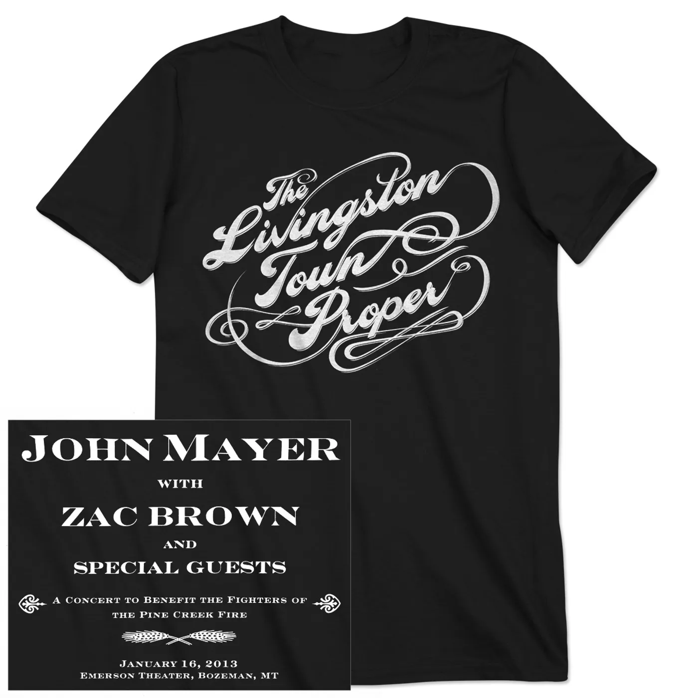 John Mayer JM "Livingston Town Proper" Unisex Event T-shirt