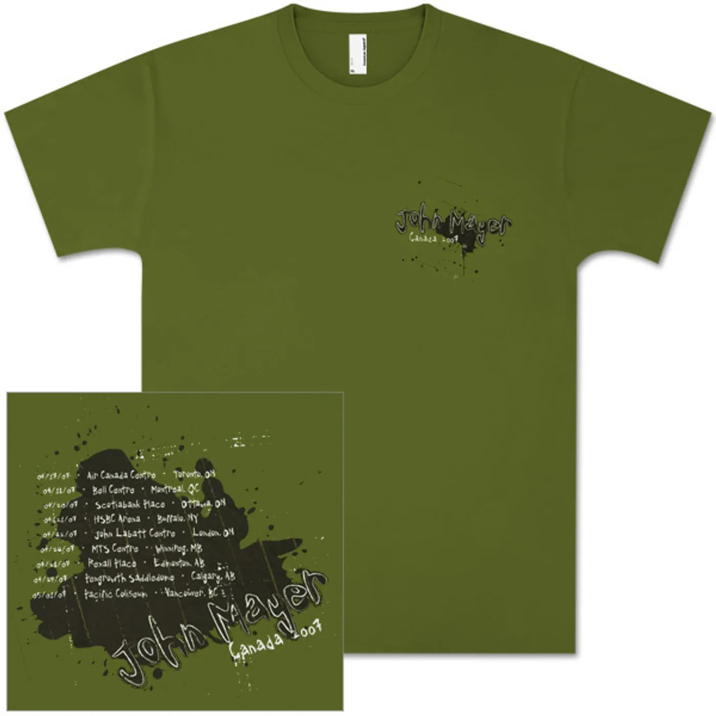 John Mayer - Canada 2007 Tour Shirt