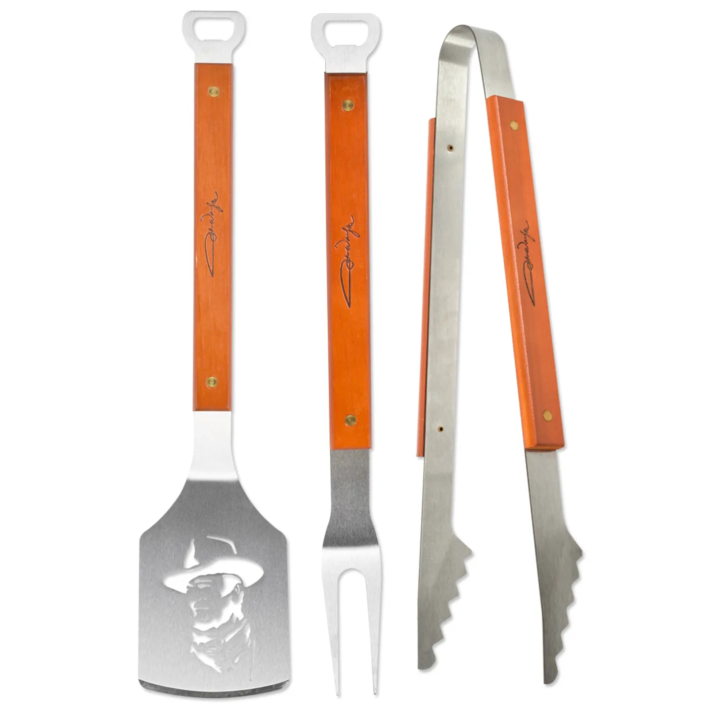 John Wayne Signature Spatulas and Tongs 3pc. Set