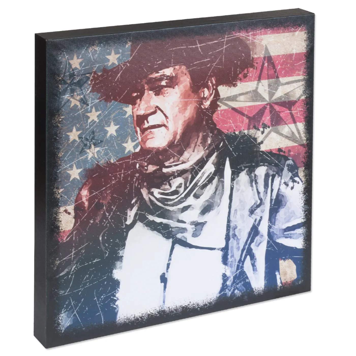John Wayne Patriot Canvas Wall Art 15"x15"