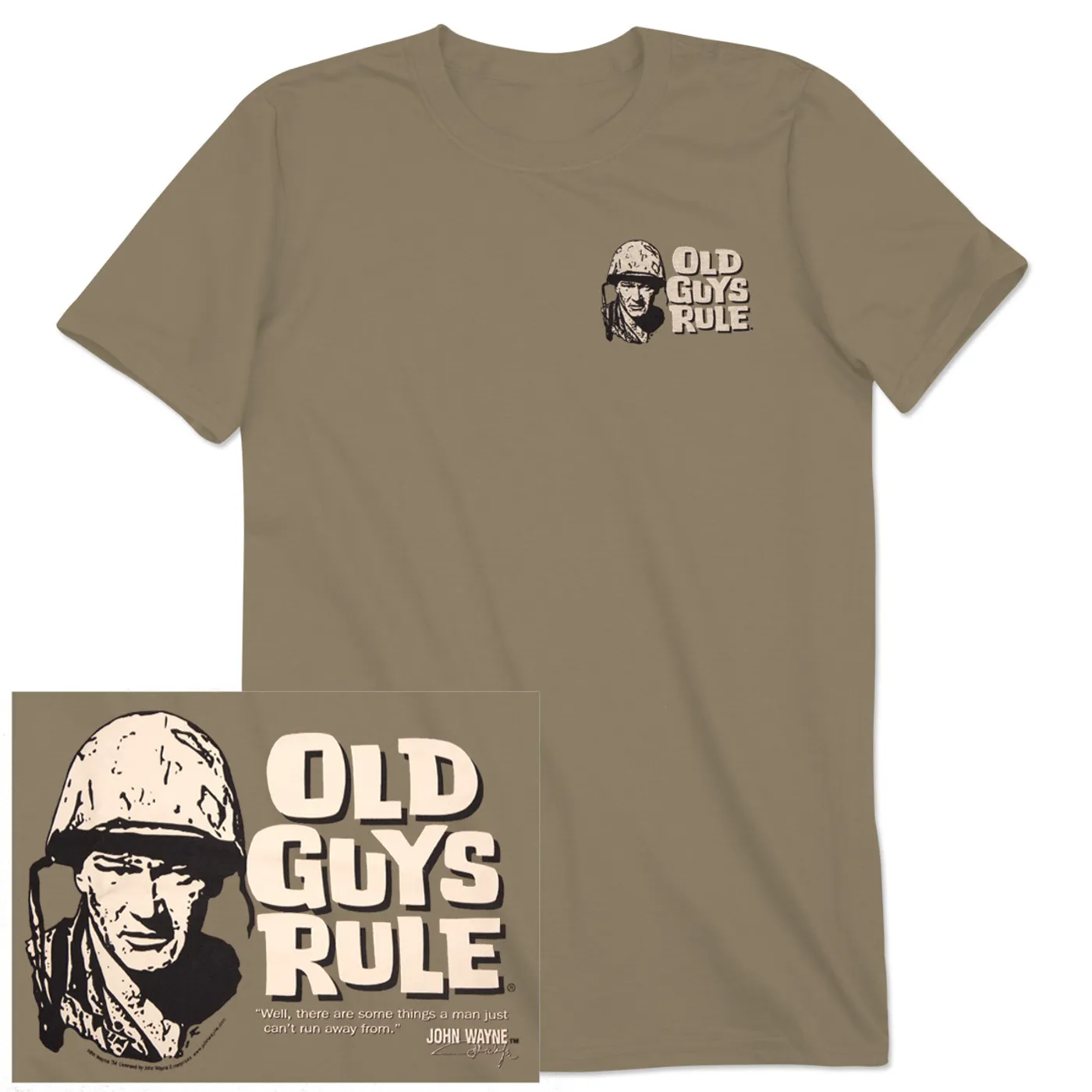 John Wayne Old Guys Rule "Can't Run From" T-shirt