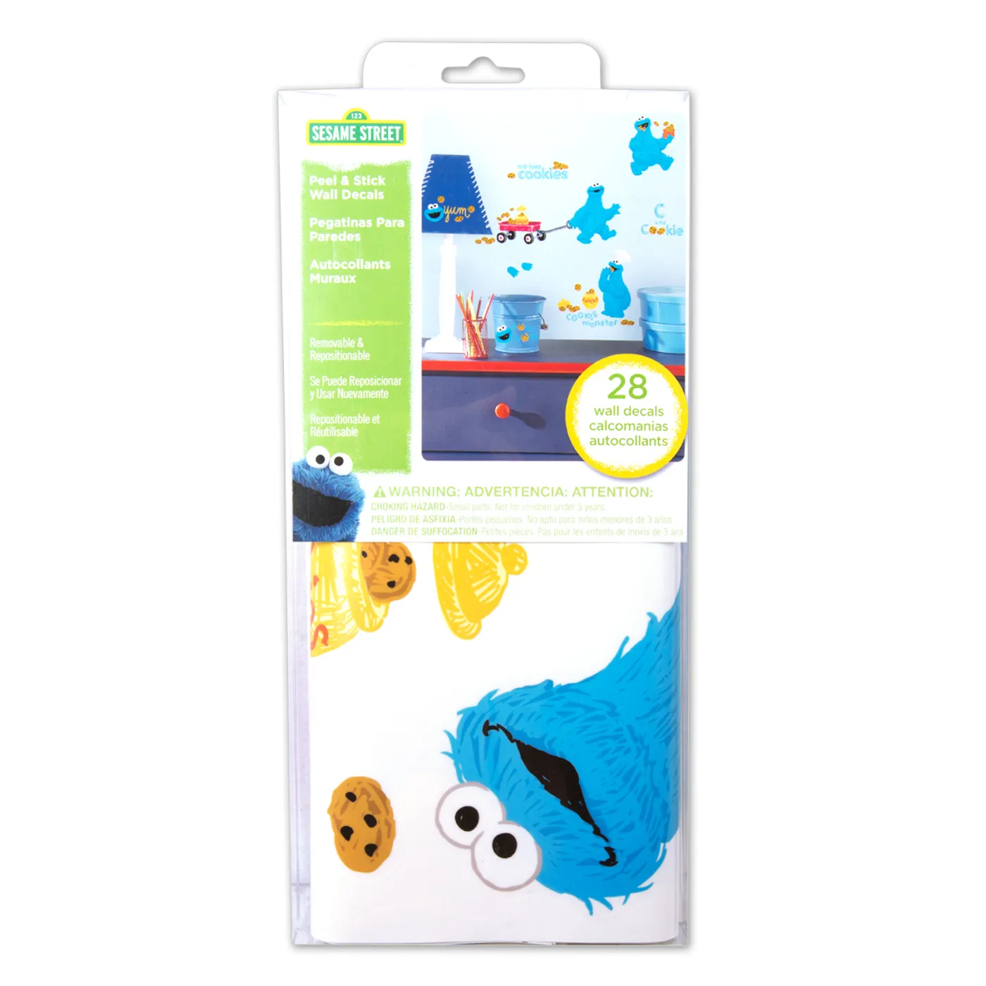Sesame Street Me Love Cookie Monster Peel and Stick Wall Decals