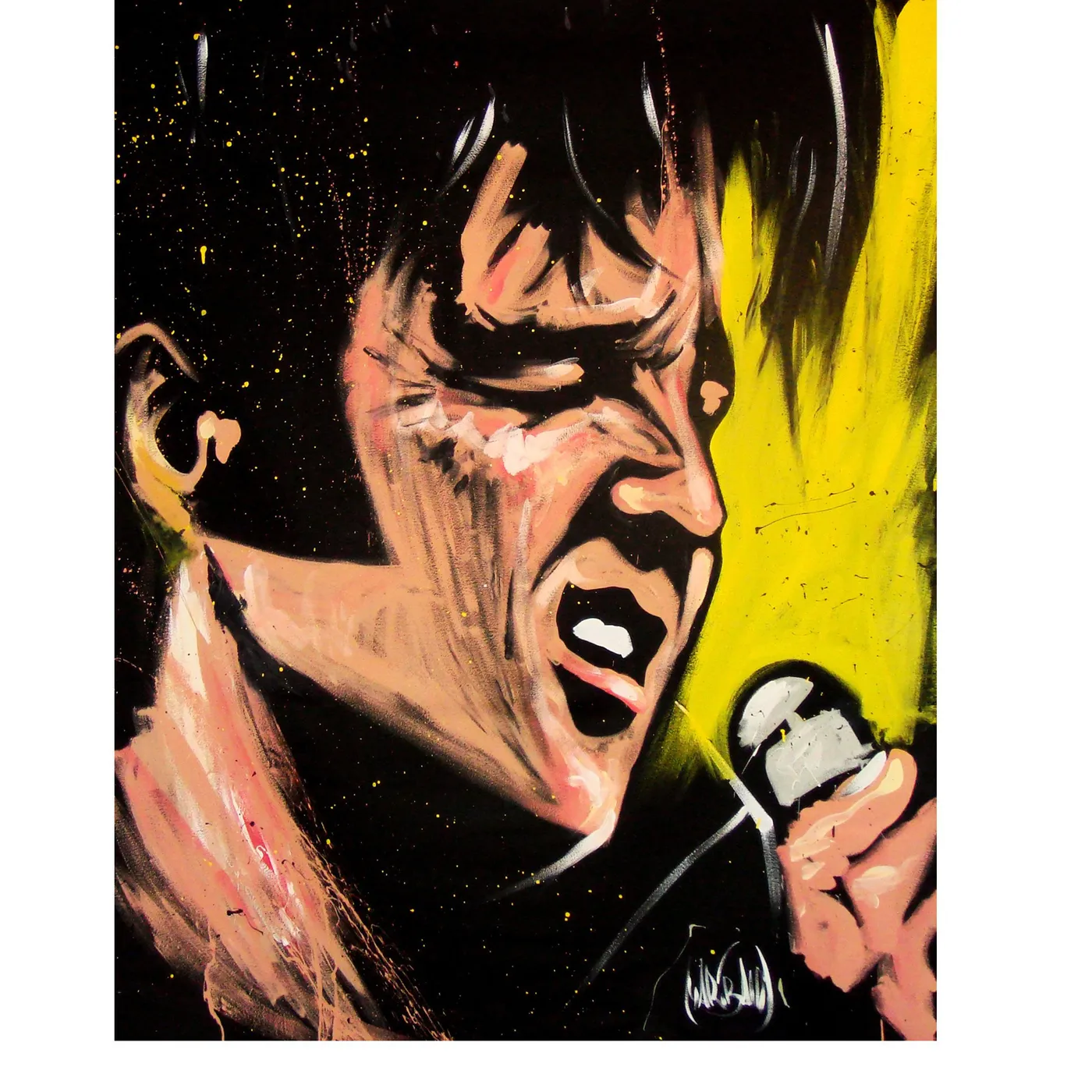 Elvis Presley '68 Comeback Special Art Print by David Garibaldi - 18 by 24 inches