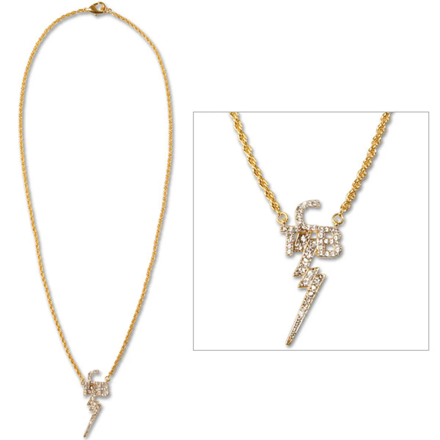 Elvis Presley Swarovski TCB Necklace