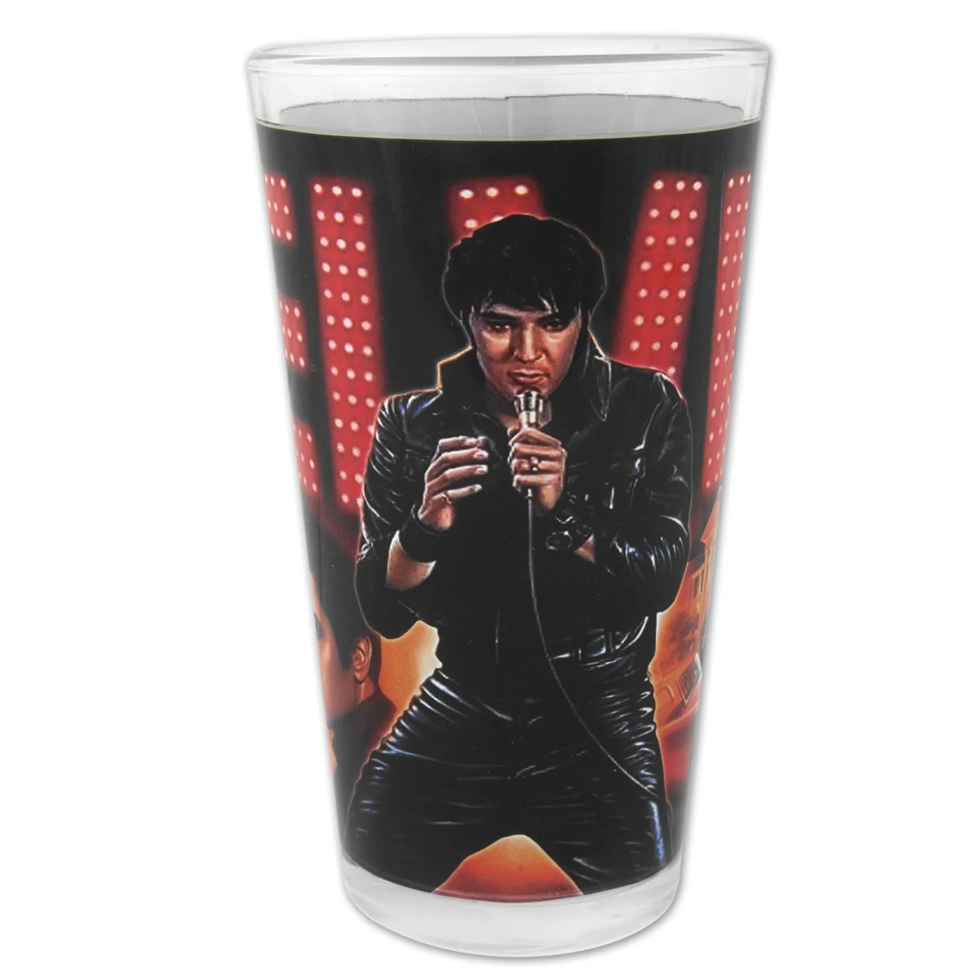 Elvis Presley Collage Lights Pint Glass