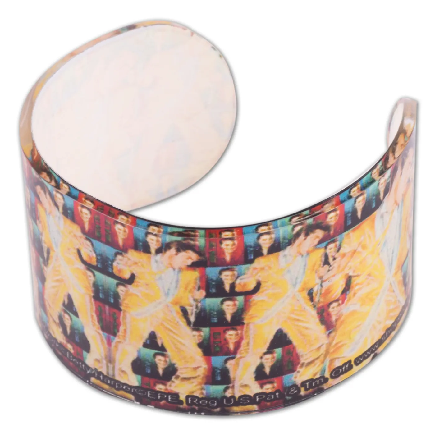 Elvis Presley Gold Lame Acrylic Bracelet