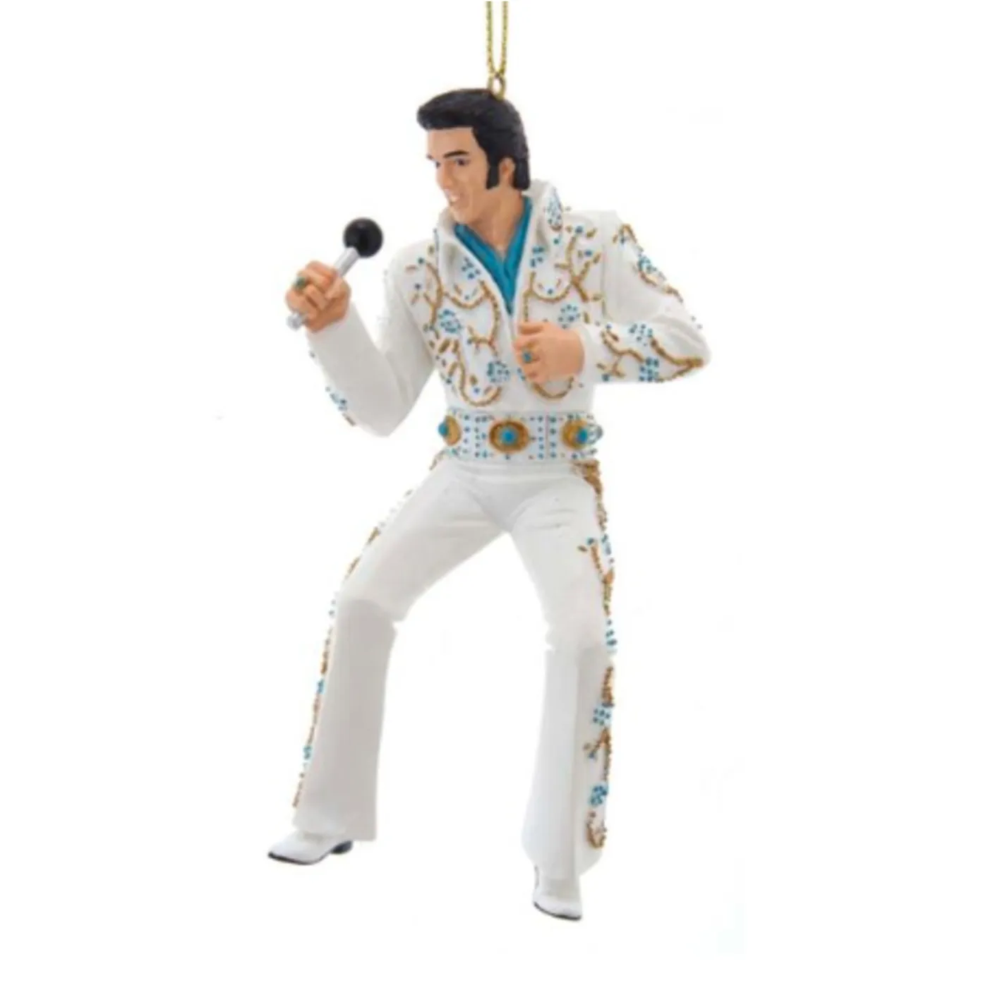 Elvis Presley in Blue and White Jumpsuit Ornament