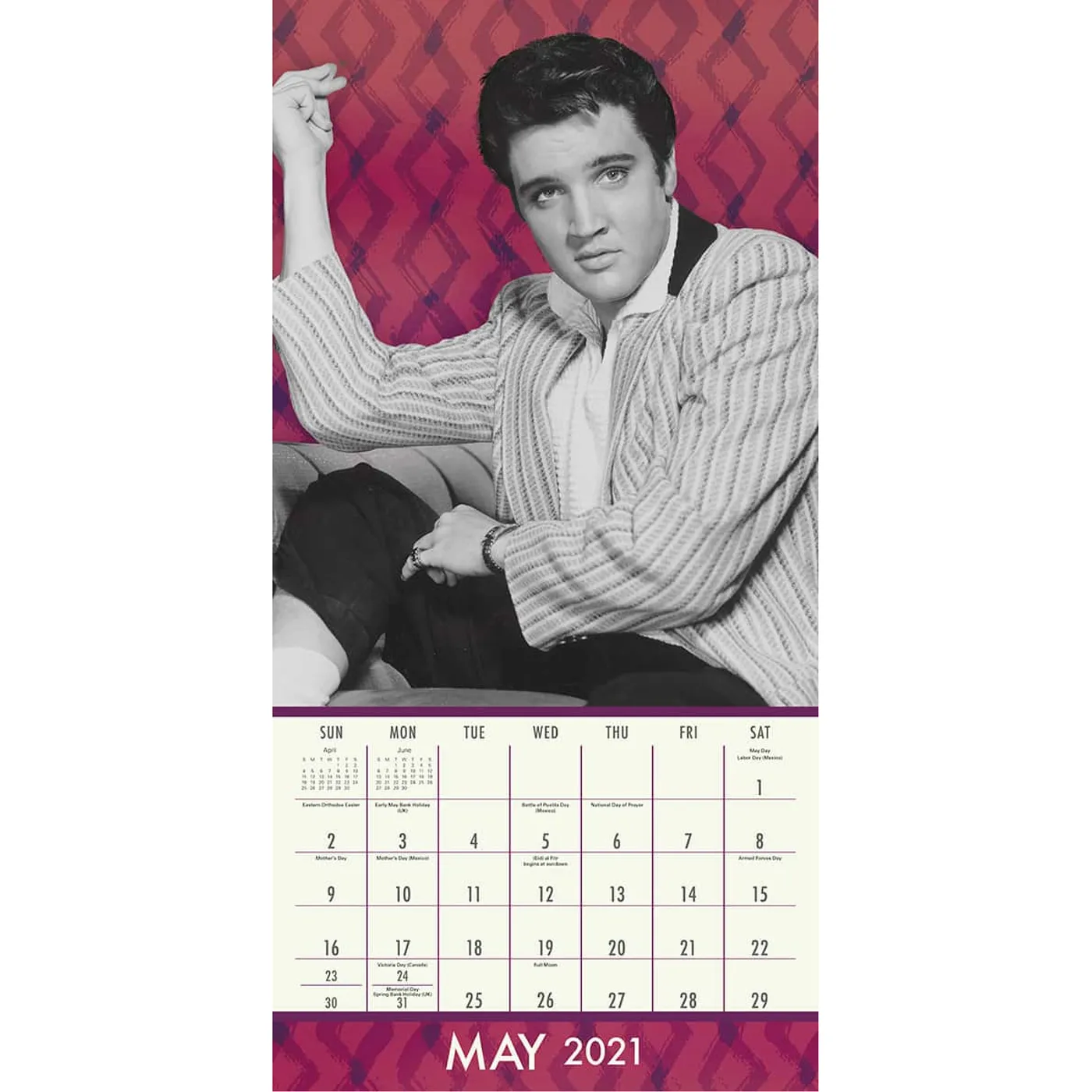 Elvis Presley 2021 16 Month Wall Calendar