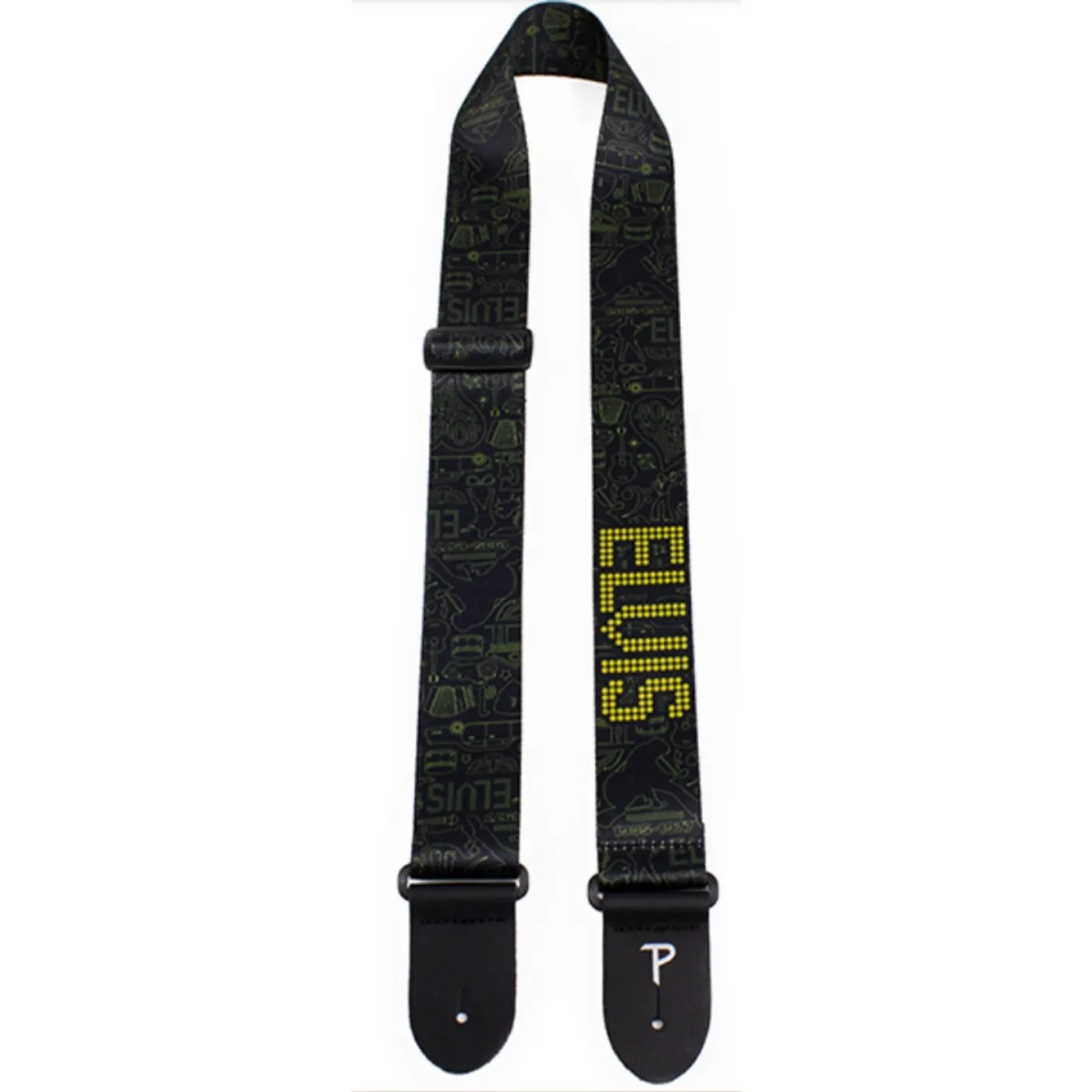 Elvis Presley Gold Silhouette Guitar Strap