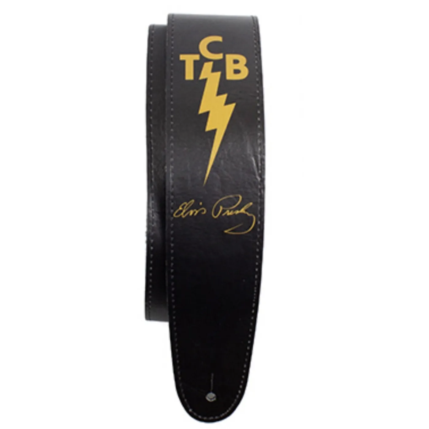 Elvis Presley TCB Leather Guitar Strap