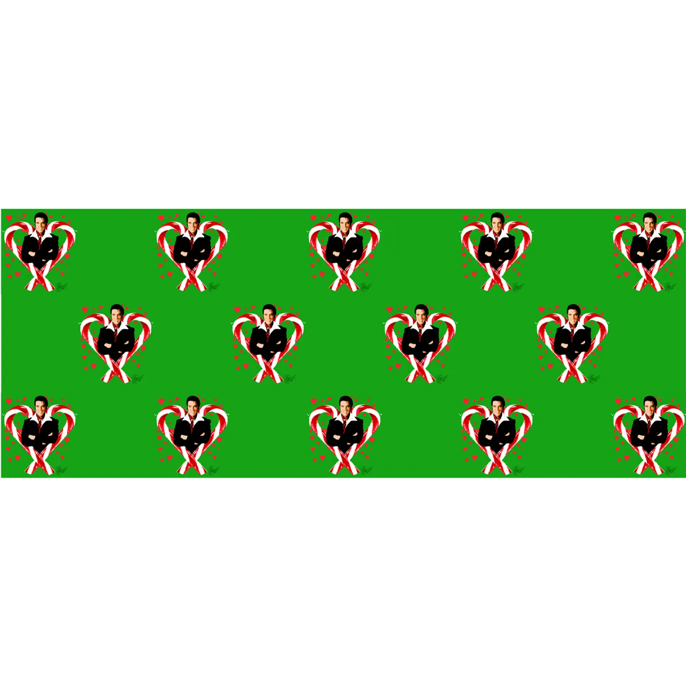 Elvis Presley Candy Cane King Gift Wrap - 6' roll