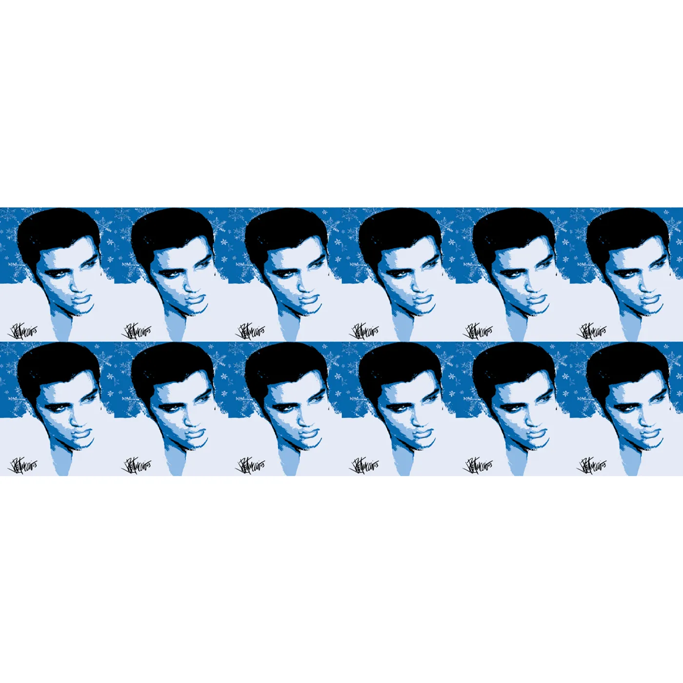 Elvis Presley Blue Christmas Gift Wrap - 6' roll