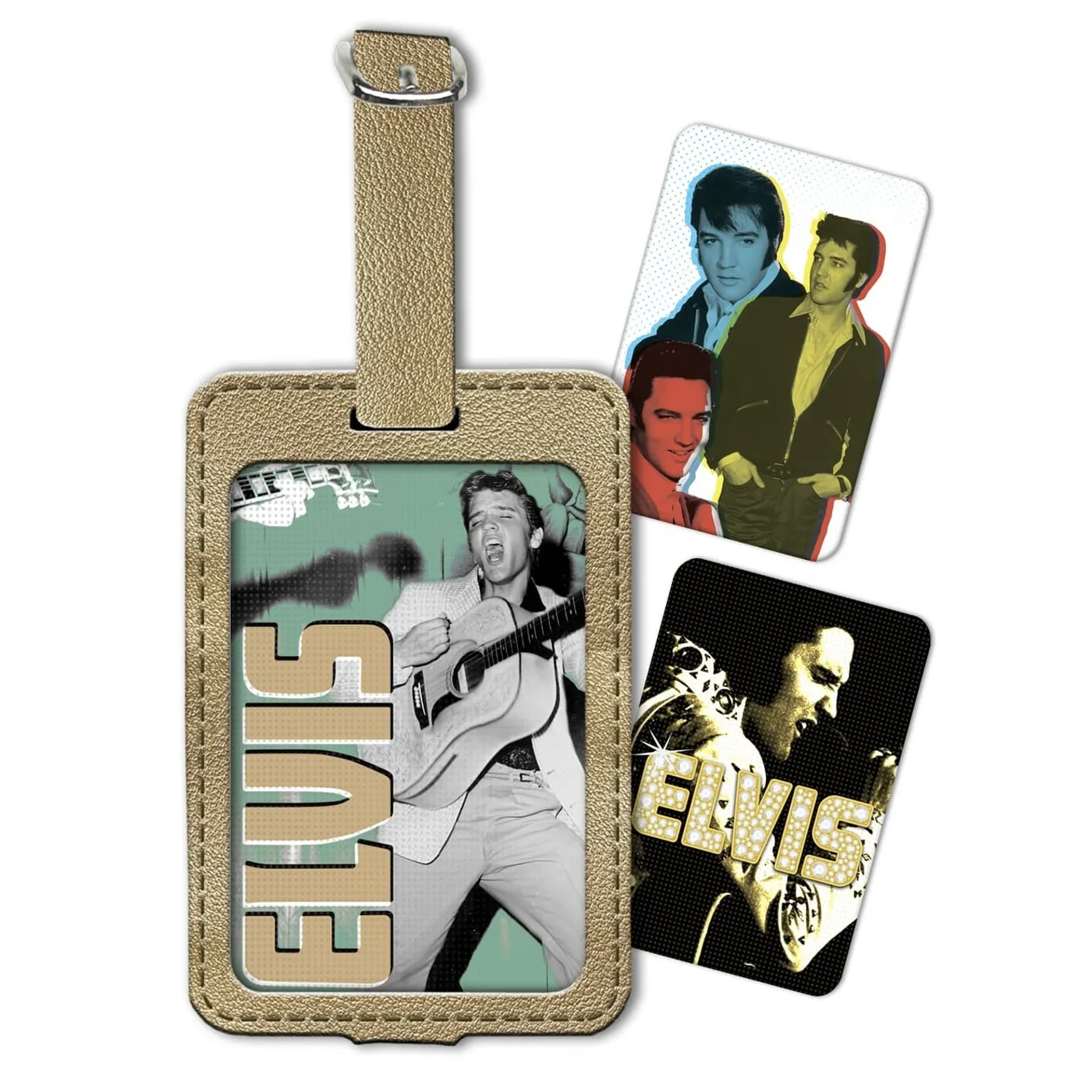 Elvis Presley Bag Tag Gold