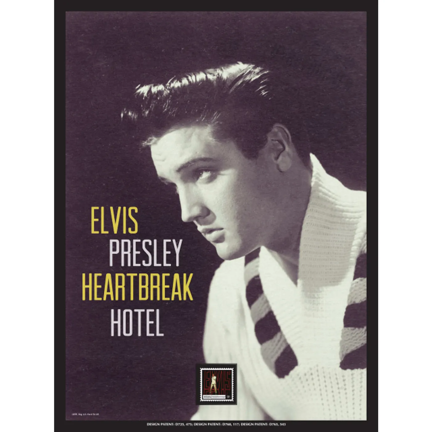 Elvis Presley "Heartbreak Hotel" Framed Wall Art With Postage Stamp