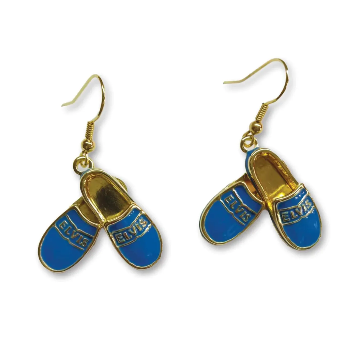Elvis Presley Blue Suede Shoes Earrings