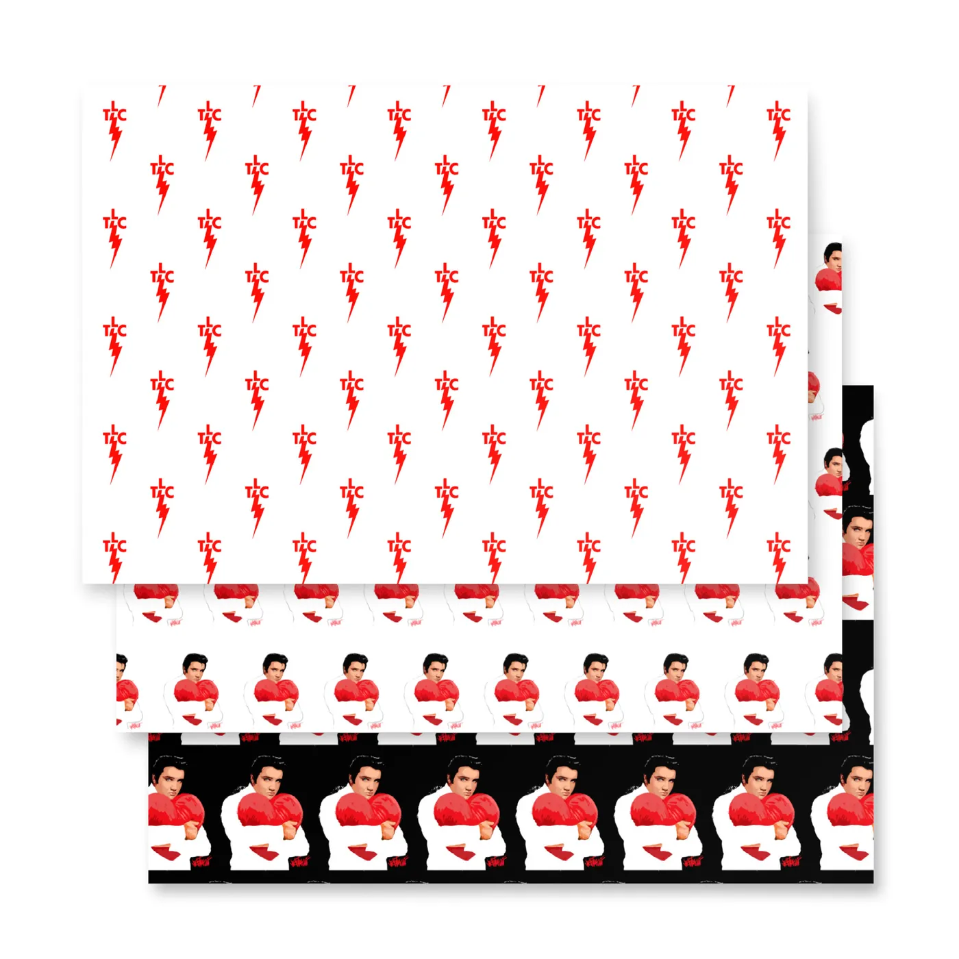 Love, Elvis Presley Wrapping Paper Sheets Set of 3
