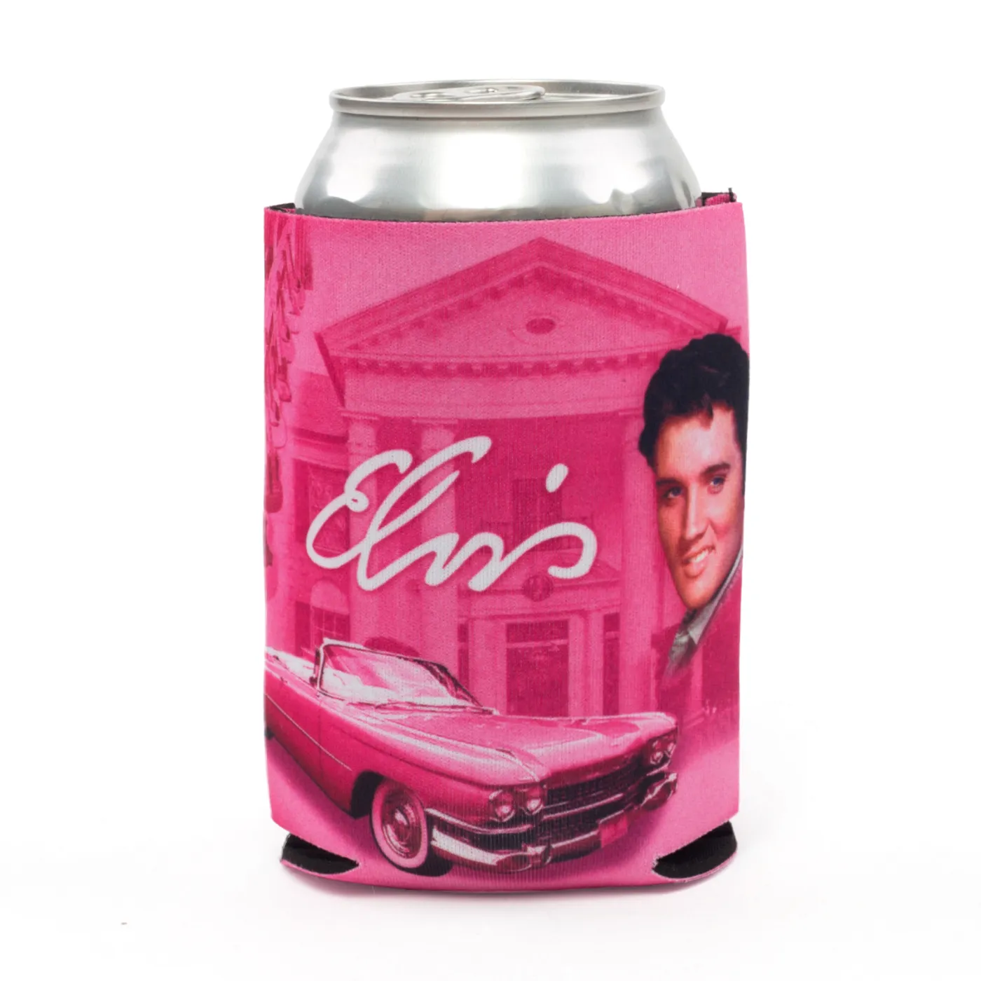 Elvis Presley Pink Cadillac/Graceland Can Cooler
