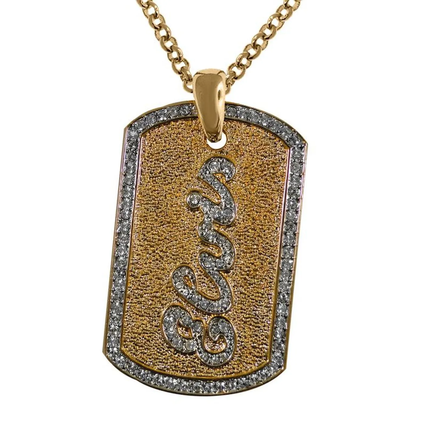 Lowell Hays Gold Plated Elvis Presley Dog Tag Necklace