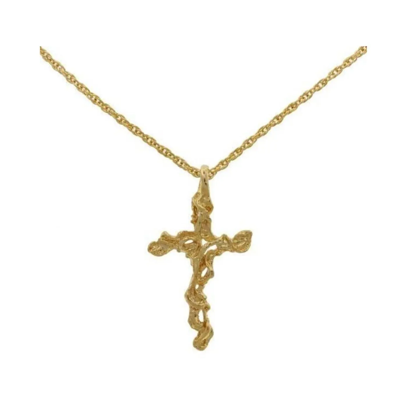 Elvis Presley Lowell Hays Gold Plated Nugget Cross Necklace