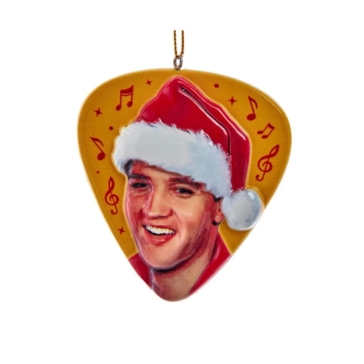 Elvis Presley 3D in Santa Hat Ornament