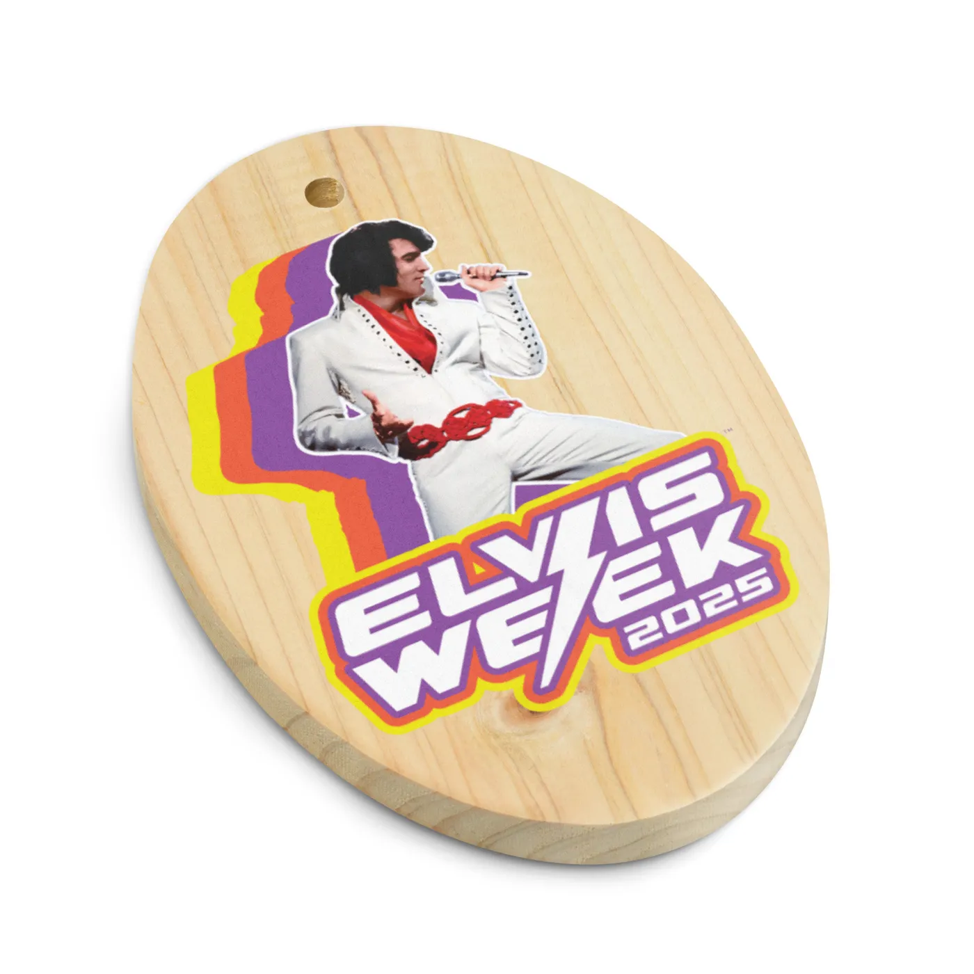 Elvis Presley Week 2025 Wooden Ornament