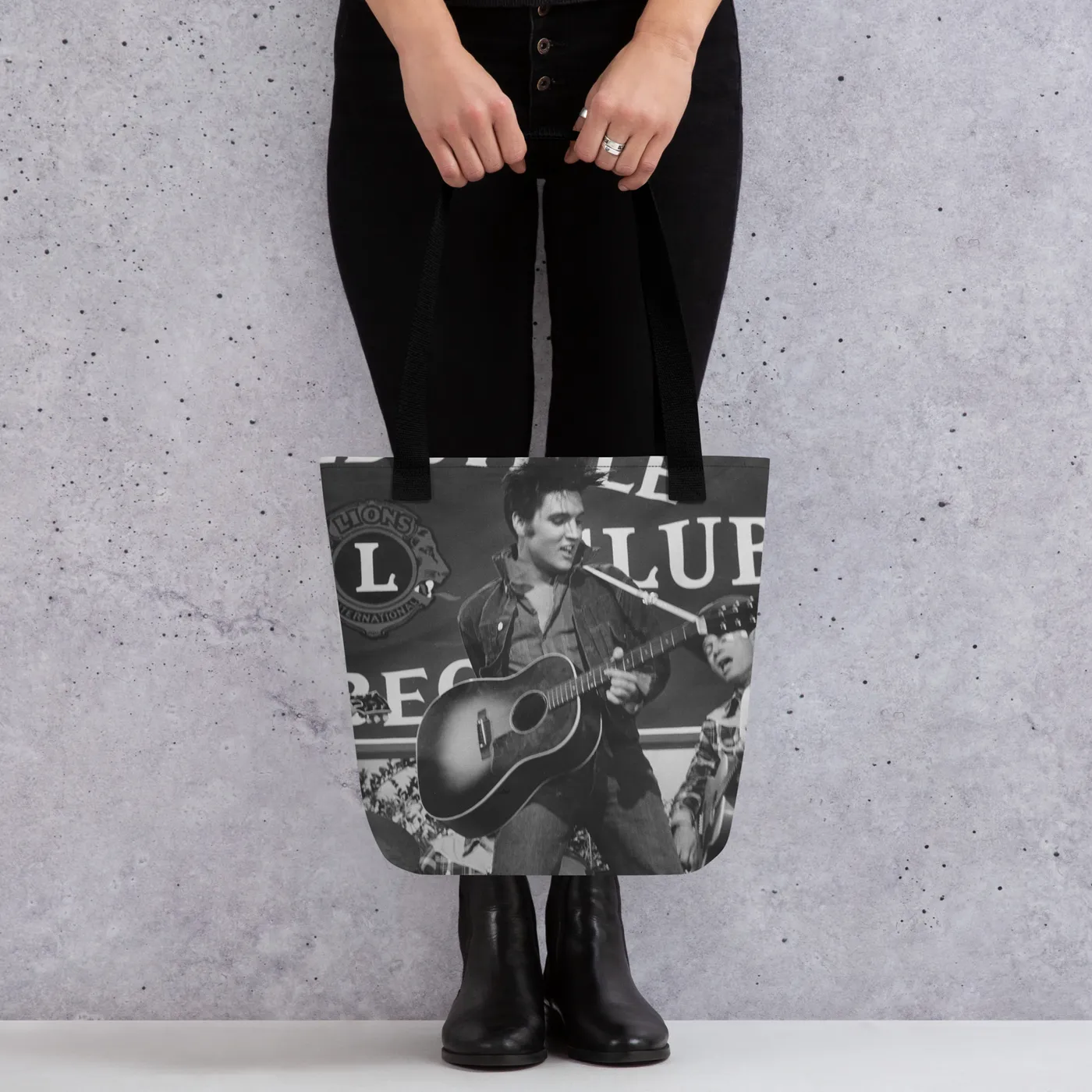 Elvis Presley Guitar All-Over Print Tote Bag