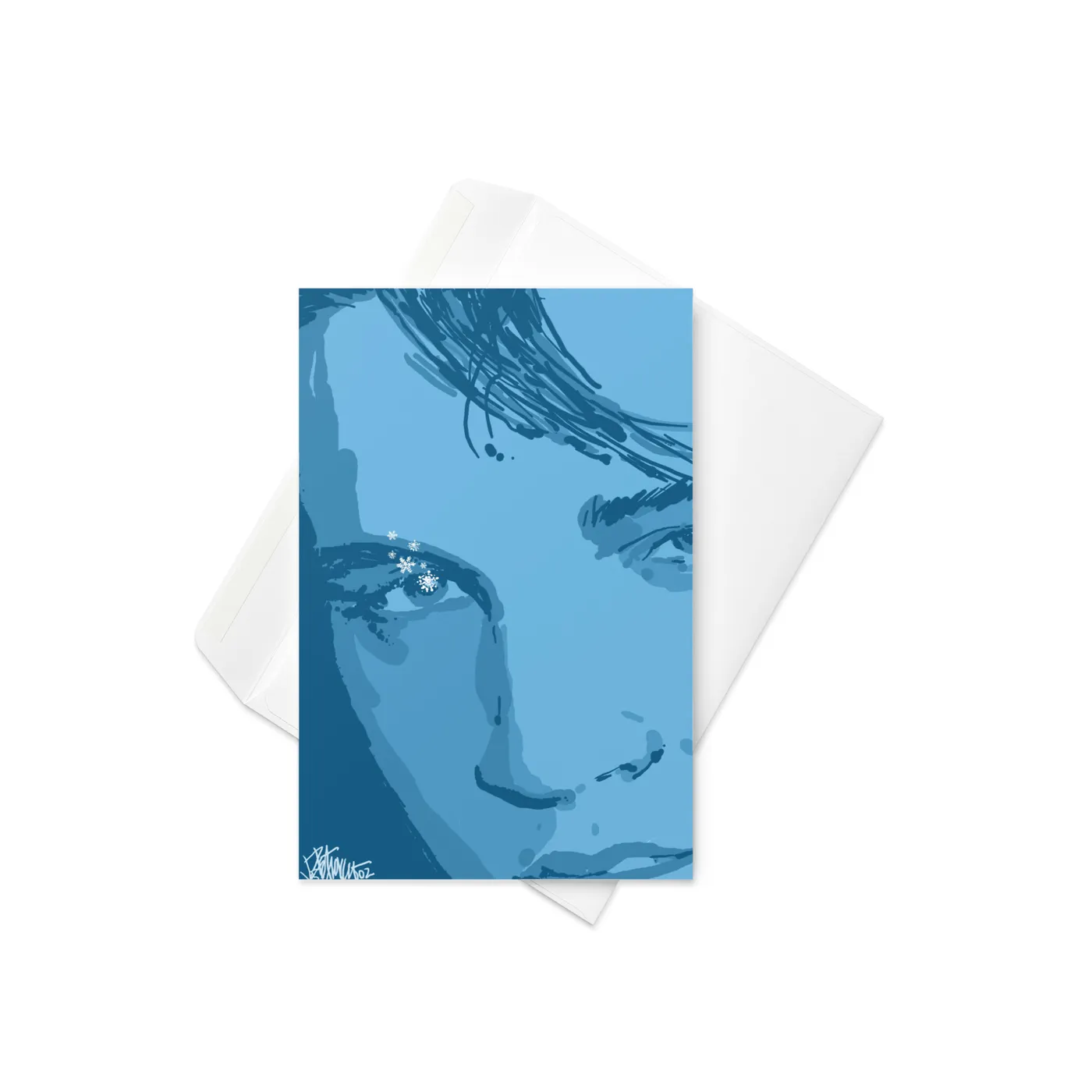 Elvis Presley Blue Christmas Greeting Card