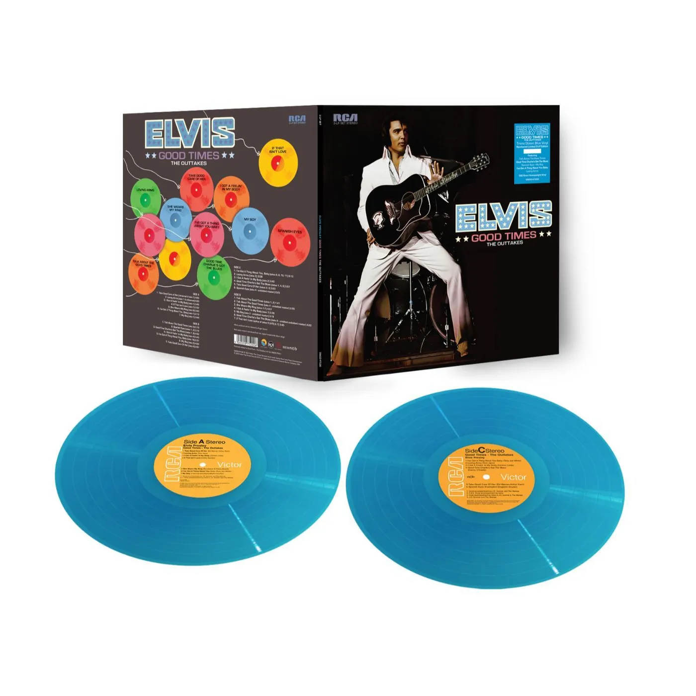Elvis Presley Good Times - The Outtakes FTD Limited Edition Ocean Blue Vinyl 2 LP