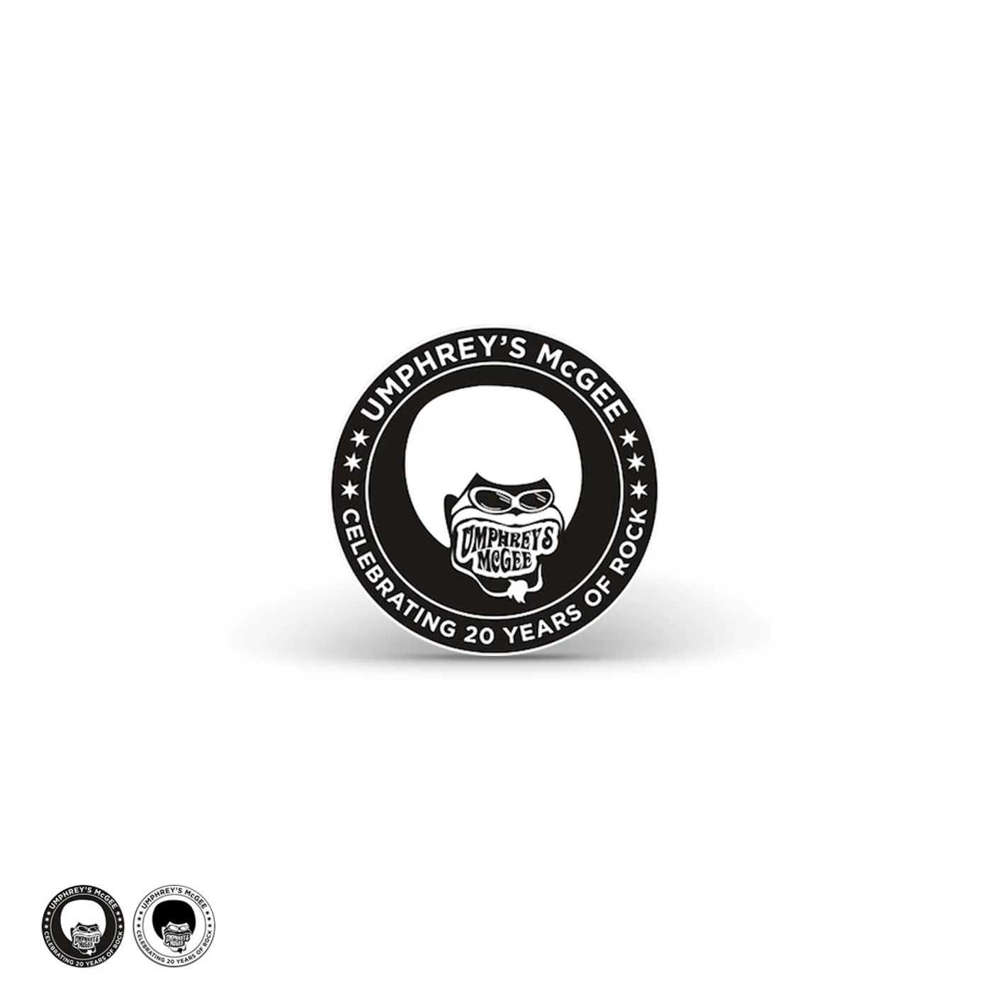 Umphrey's McGee Afroman 20 Year Anniversary Pin (White, Black)