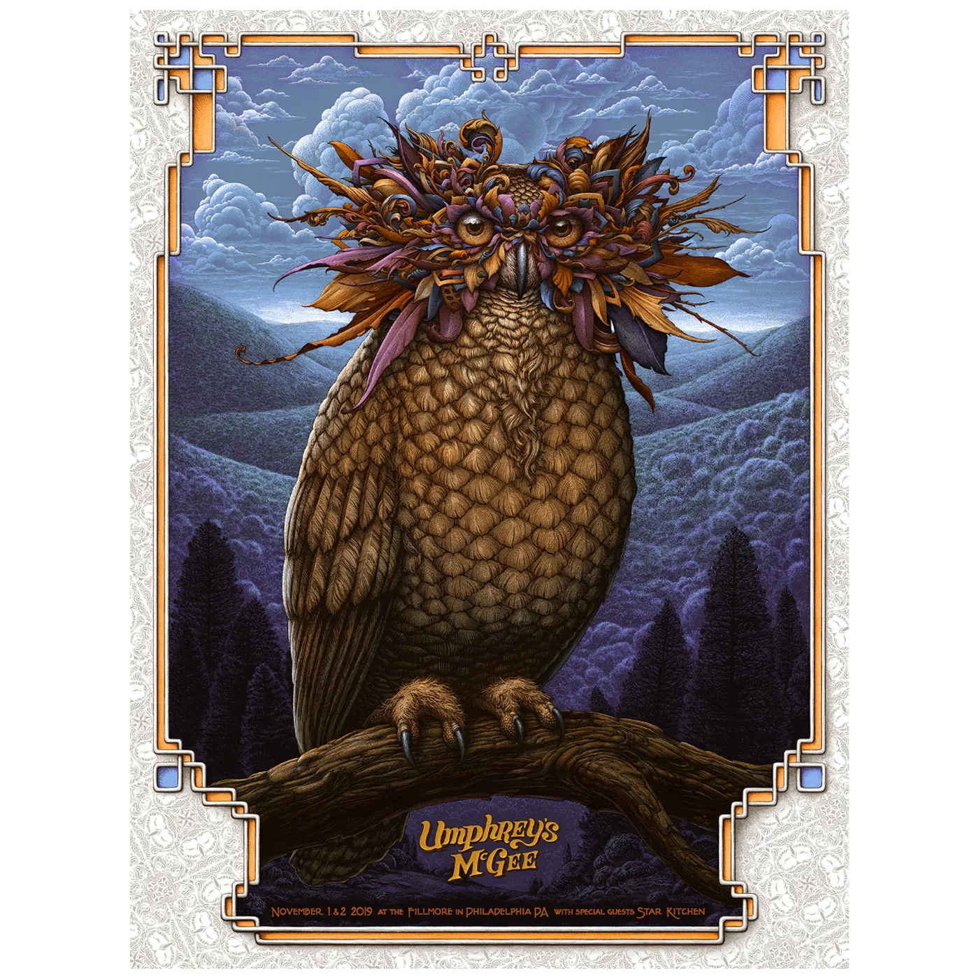 Umphrey's McGee N.C.Winters Philadelphia Poster 2019