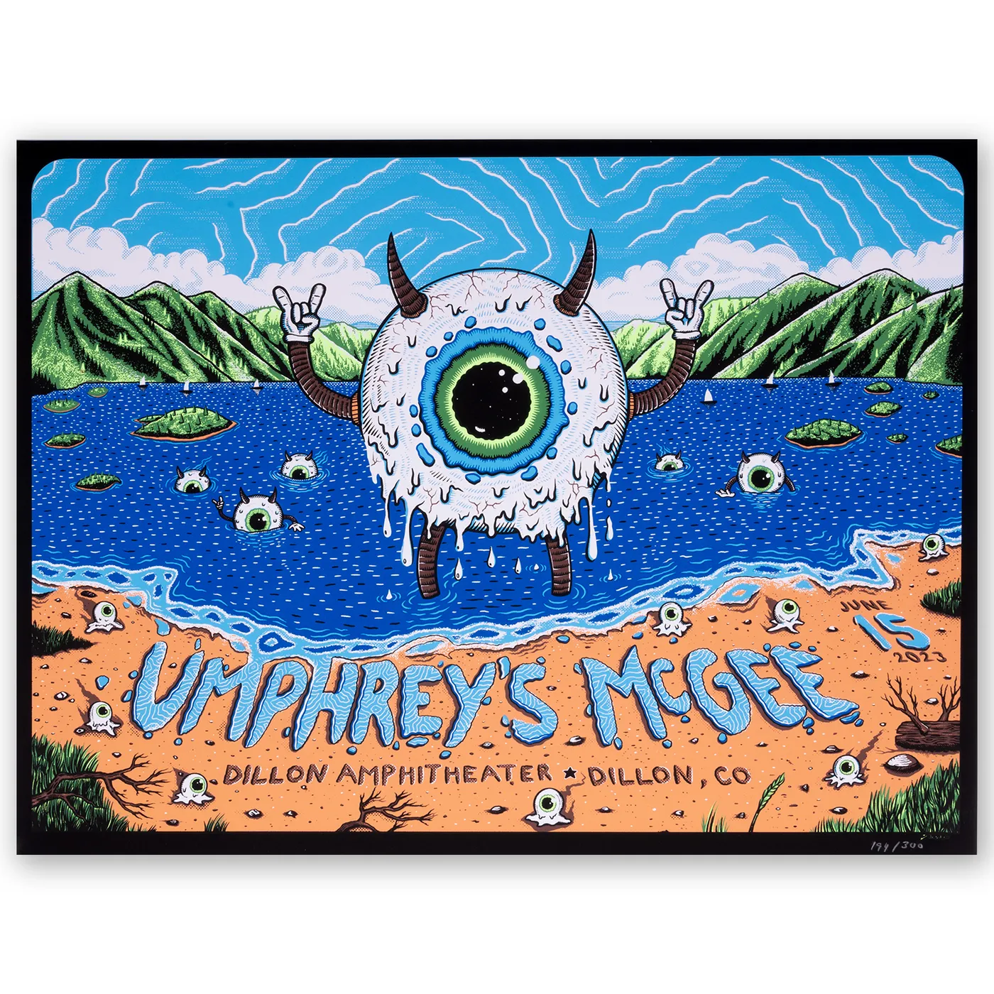 Umphrey's McGee Dillon, CO 2023 Poster by Vinny Naro of VolNaro