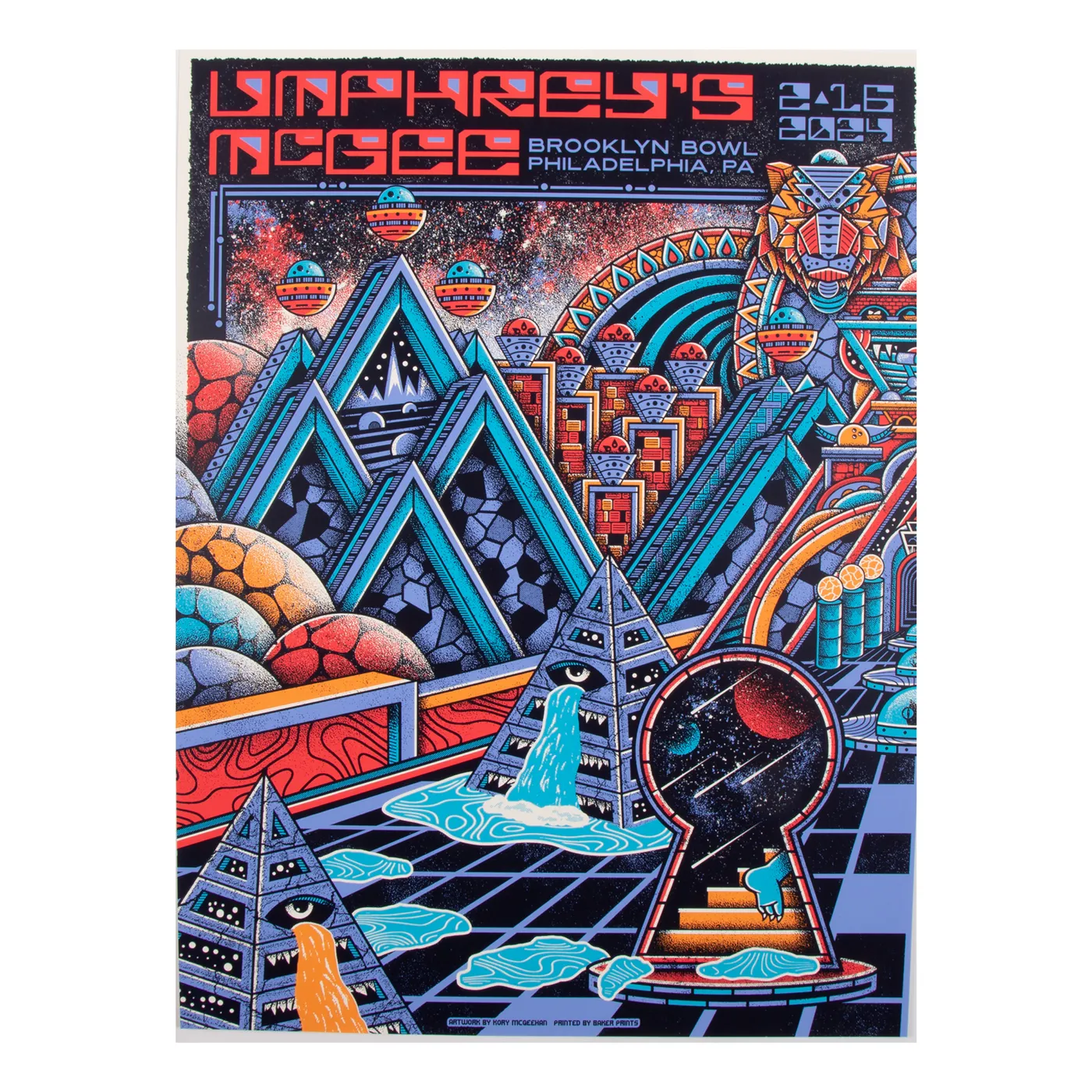 Umphrey's McGee Philadelphia, PA Brooklyn Bowl Night 1 2024 Poster by Kory McGeehan