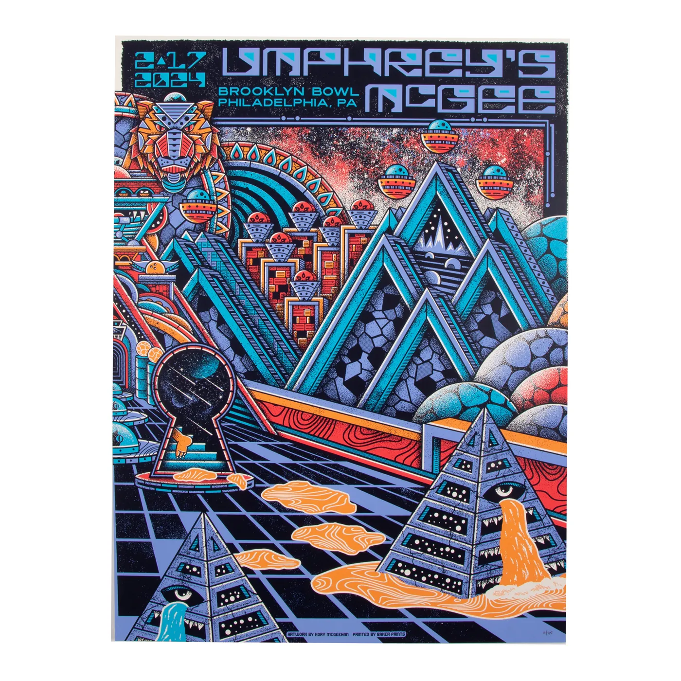 Umphrey's McGee Philadelphia, PA Brooklyn Bowl Night 2 2024 Poster by Kory McGeehan