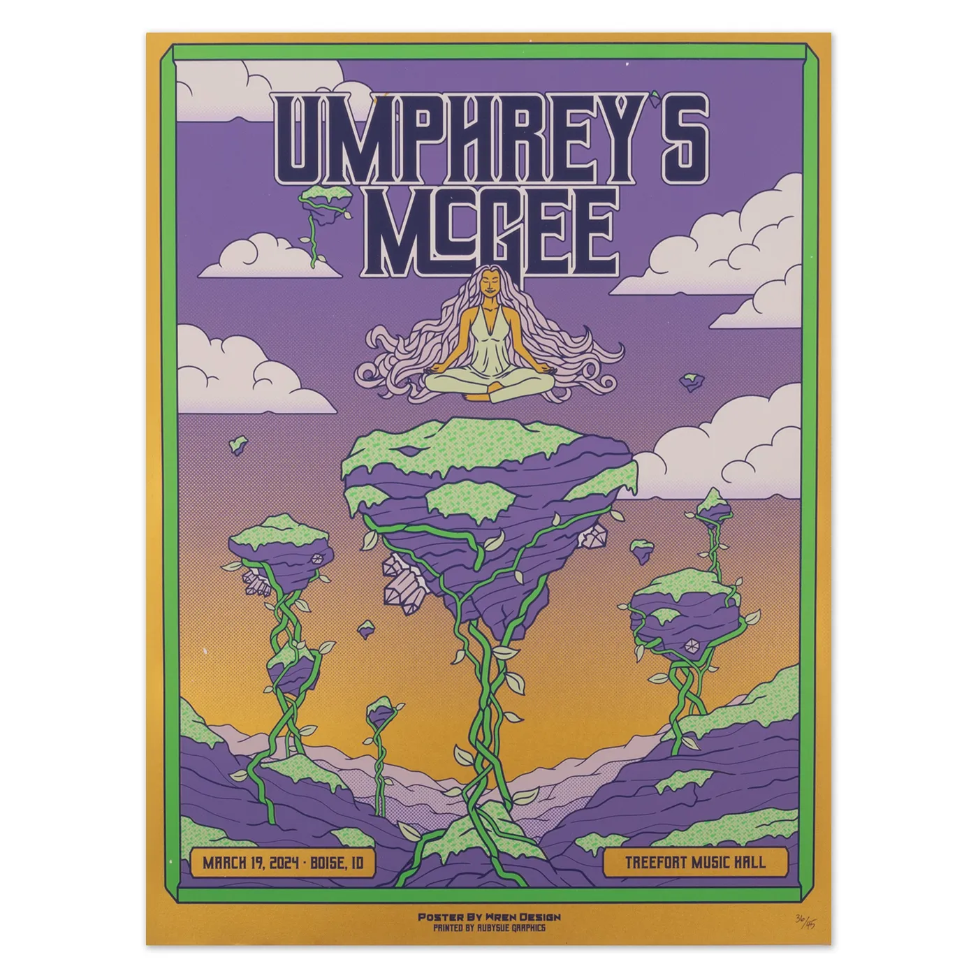 Umphrey's McGee Boise, ID 2024 Poster by Wren Breen