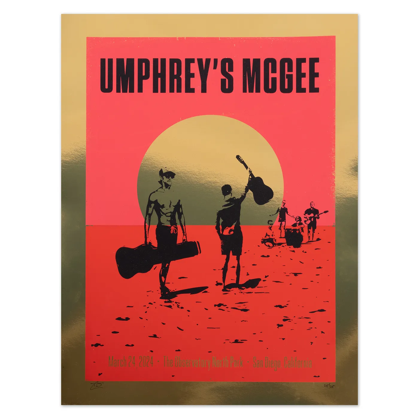 Umphrey's McGee San Diego, CA 2024 Foil Poster by Tom Shaw