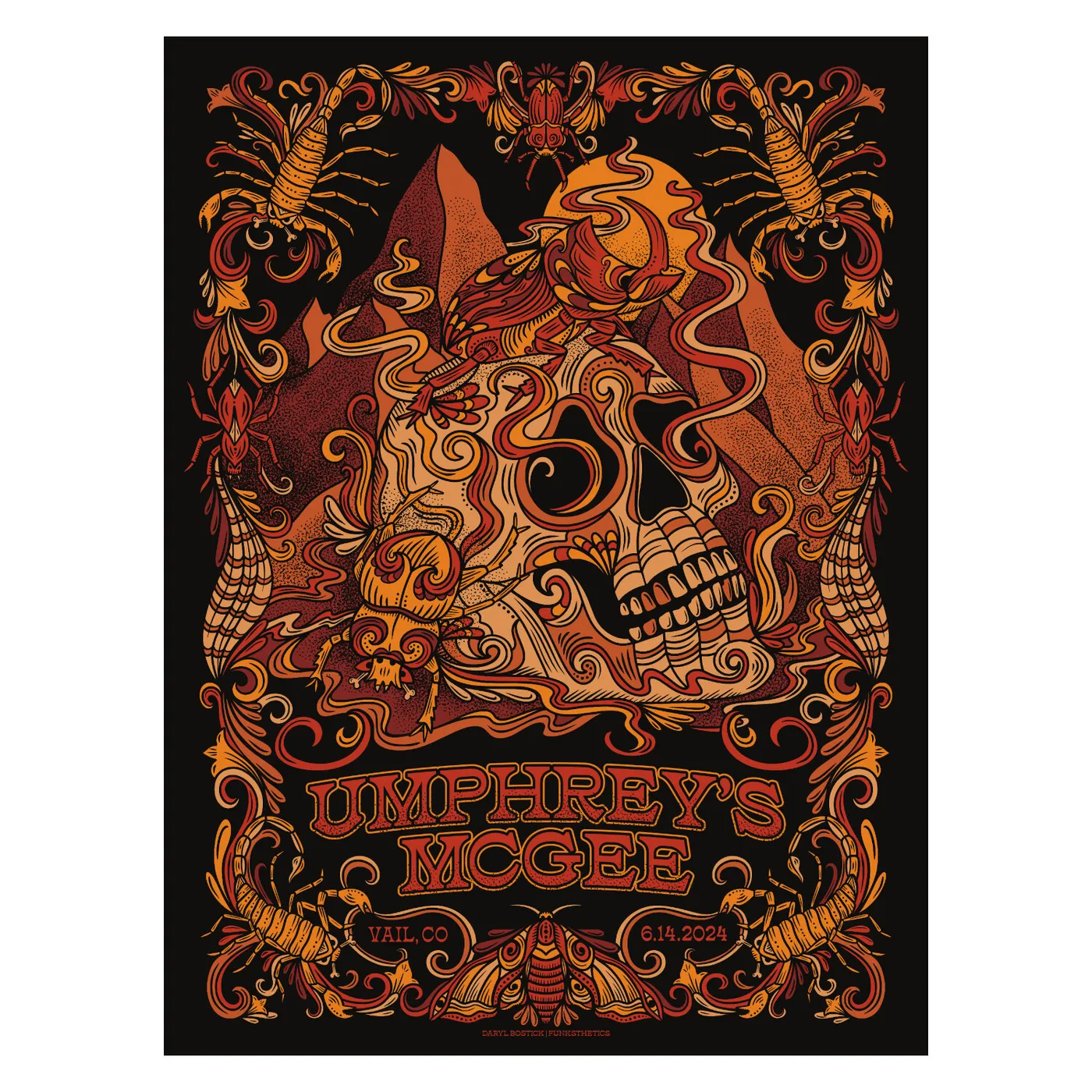 Umphrey's McGee Vail, CO 2024 Poster by Daryl Johnson of Funksthetics
