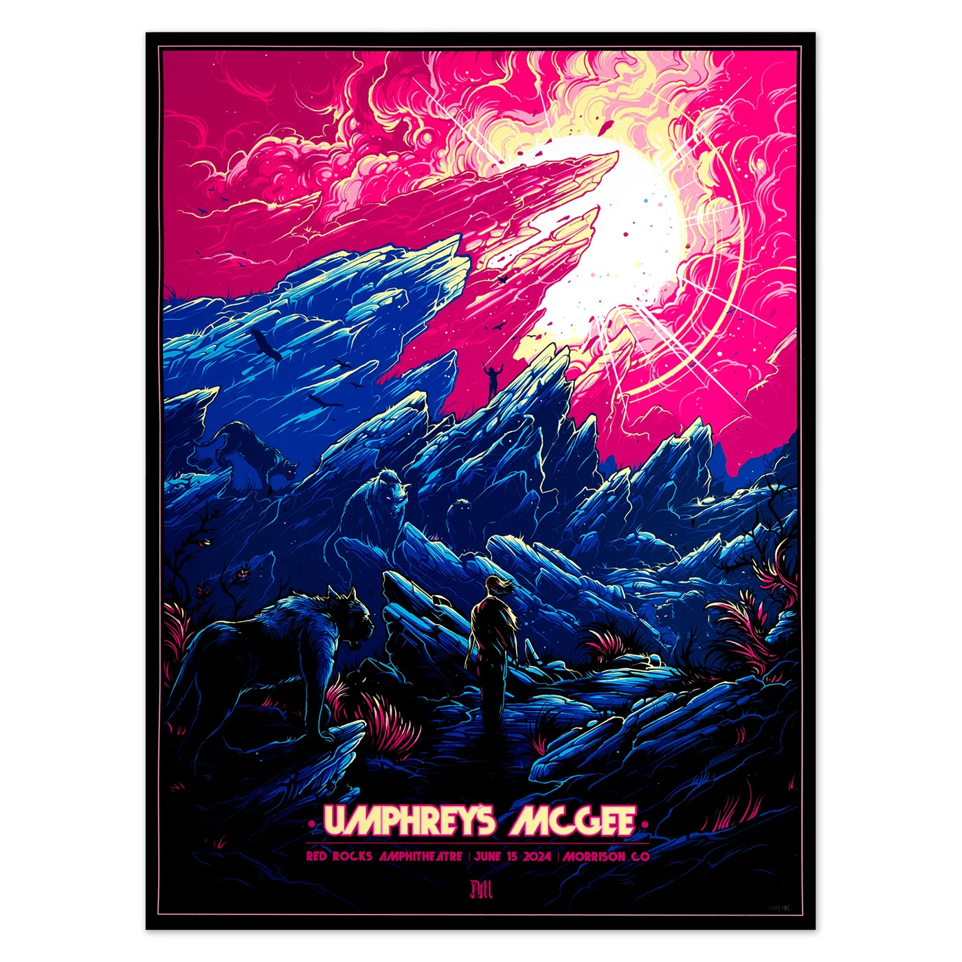Umphrey's McGee Red Rocks - Morrison, CO 2024 Poster by Dan Mumford