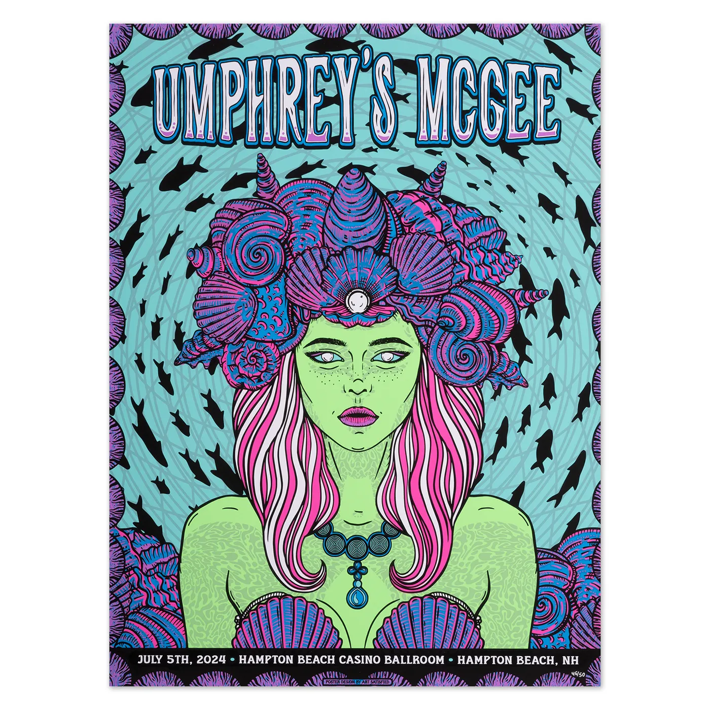 Umphrey's McGee Hampton Beach, NH 2024 Poster by Art Satisfied