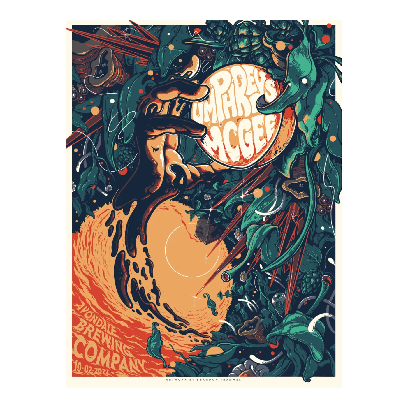 Umphrey's McGee 10.2.2022 - Artwork by Brandon Trammel